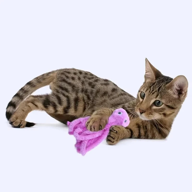 Jouet en peluche pour animaux de compagnie en forme de poulpe