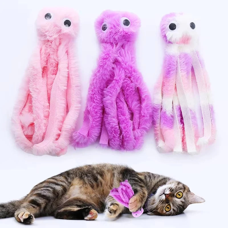 Jouet en peluche pour animaux de compagnie en forme de poulpe