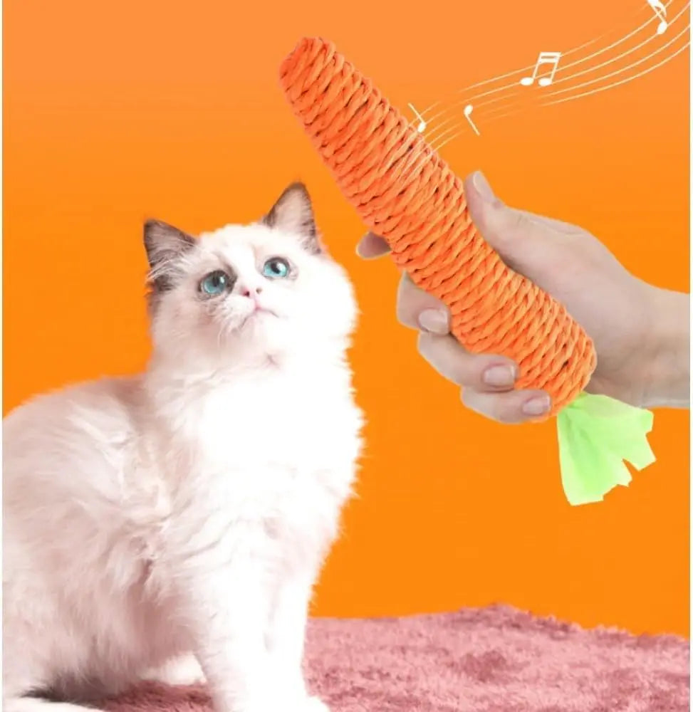 Jouets pour chats, dents de carottes et bâtons de taquinerie pour chat, dents et griffes résistantes aux morsures et aux rayures