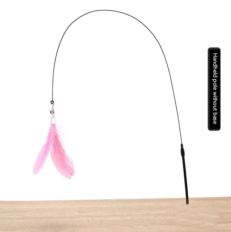 Jouet à Plumes Interactif pour Chat – Avec Clochette et Ventouse Fixable