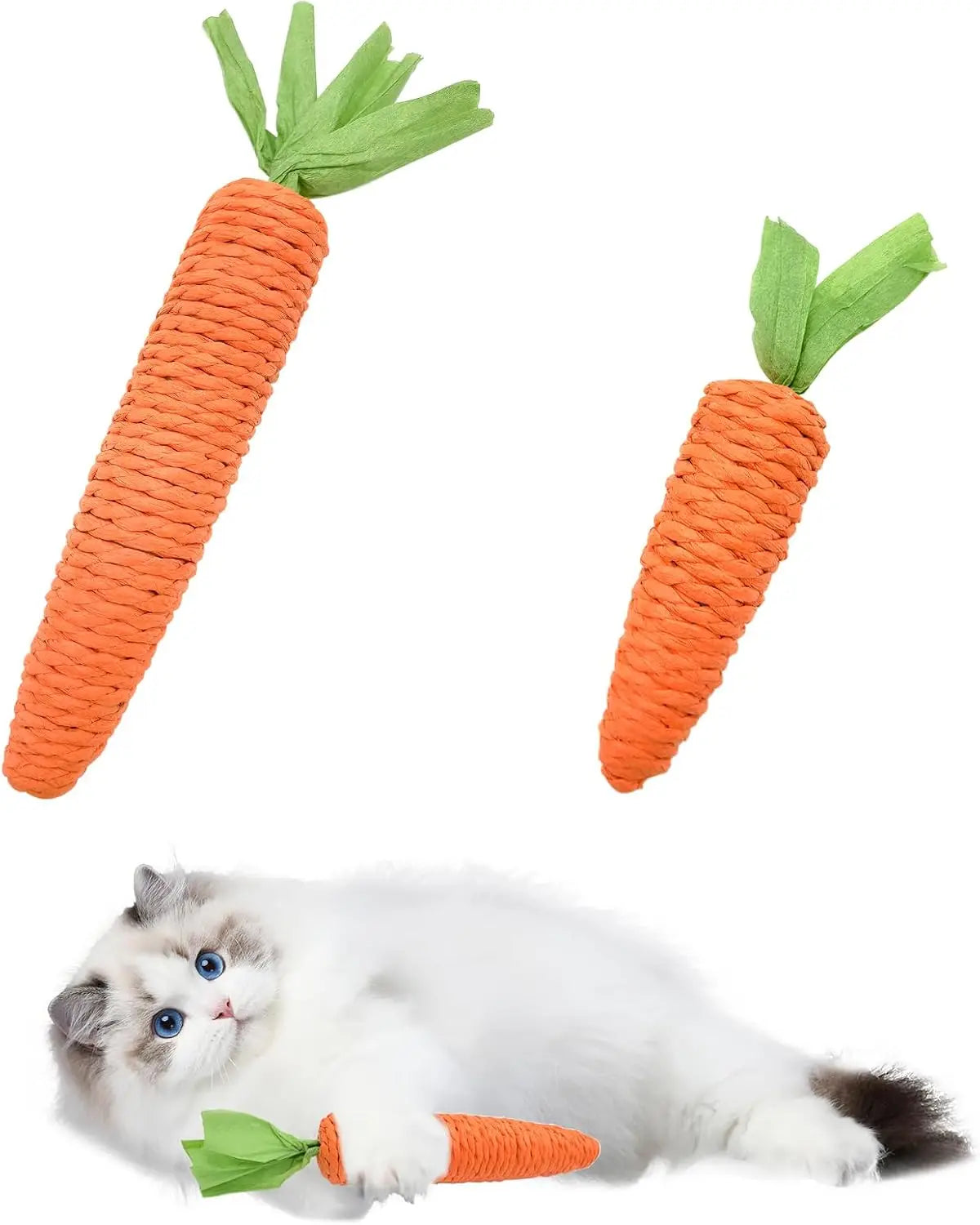 Jouets pour chats, dents de carottes et bâtons de taquinerie pour chat, dents et griffes résistantes aux morsures et aux rayures