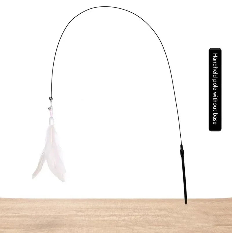 Jouet à Plumes Interactif pour Chat – Avec Clochette et Ventouse Fixable