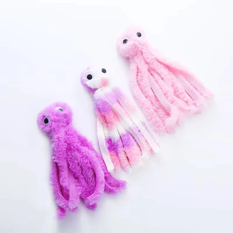 Jouet en peluche pour animaux de compagnie en forme de poulpe