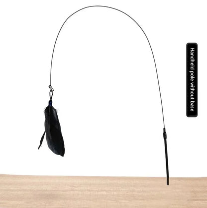 Jouet à Plumes Interactif pour Chat – Avec Clochette et Ventouse Fixable