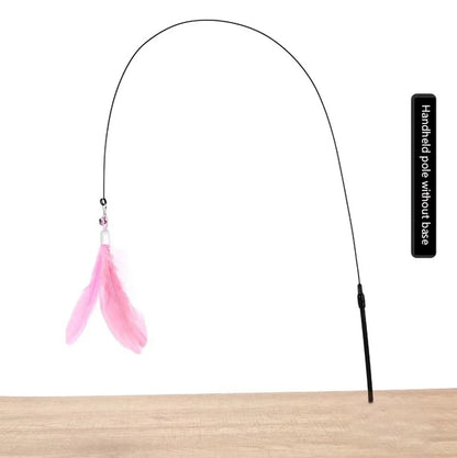 Jouet à Plumes Interactif pour Chat – Avec Clochette et Ventouse Fixable