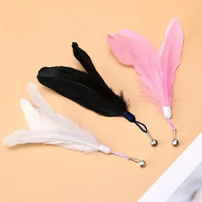 Jouet à Plumes Interactif pour Chat – Avec Clochette et Ventouse Fixable